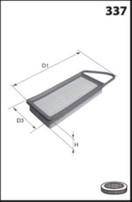Filtre à air MECAFILTER ELP3825