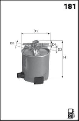 Filtre à carburant MECAFILTER ELG5390