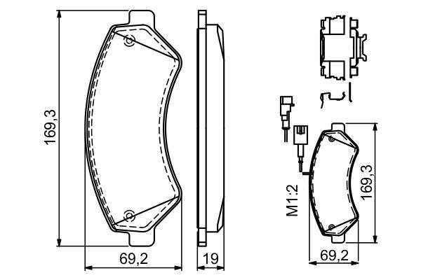 Kit de plaquettes de frein, frein à disque BOSCH 0 986 494 580