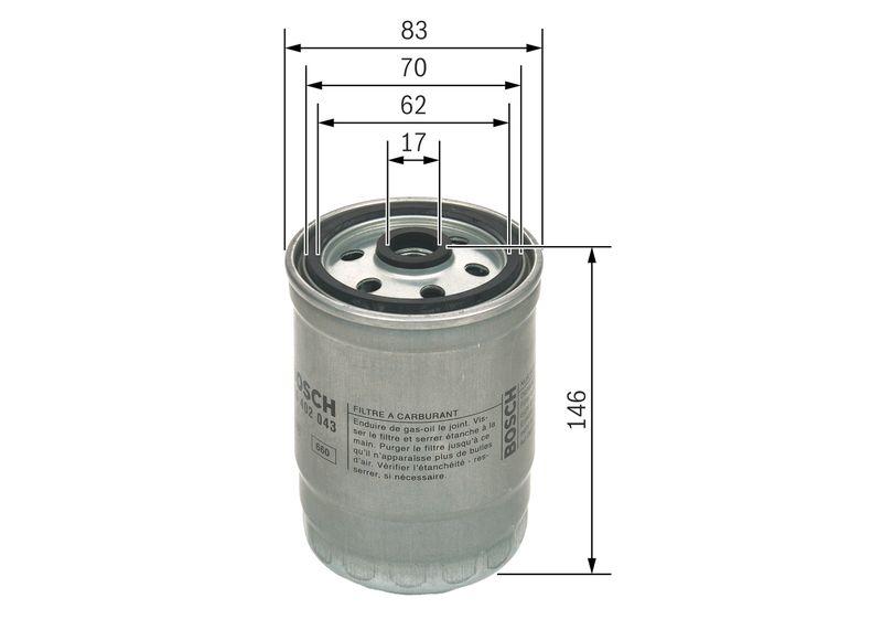 Filtre à carburant BOSCH F 026 402 043