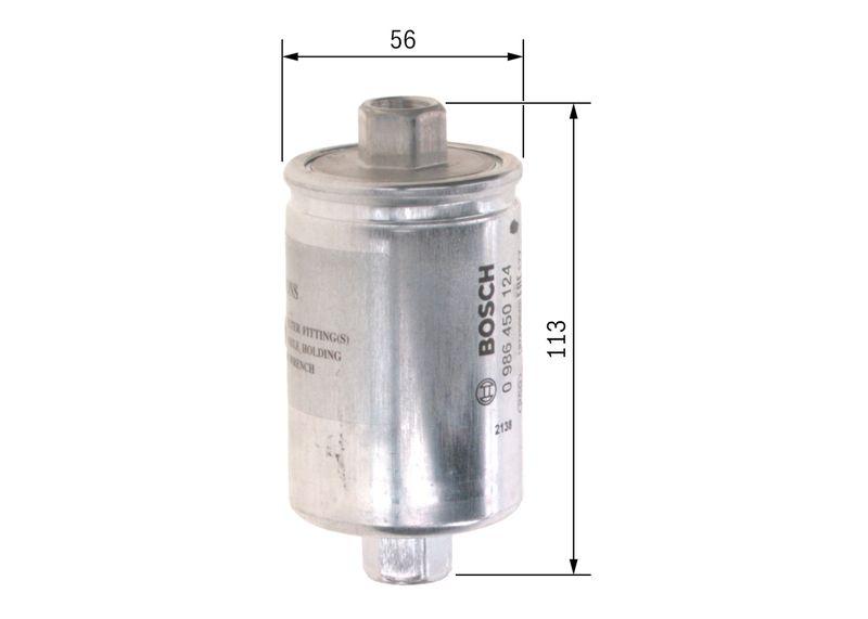 Filtre à carburant BOSCH 0 986 450 124