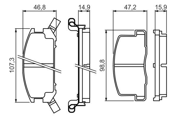 Kit de plaquettes de frein, frein à disque BOSCH 0 986 494 412