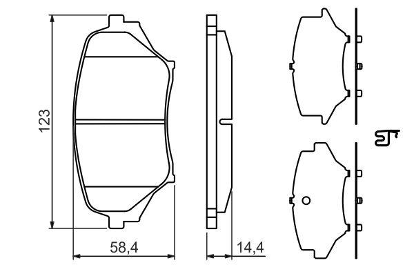 Kit de plaquettes de frein, frein à disque BOSCH 0 986 494 322