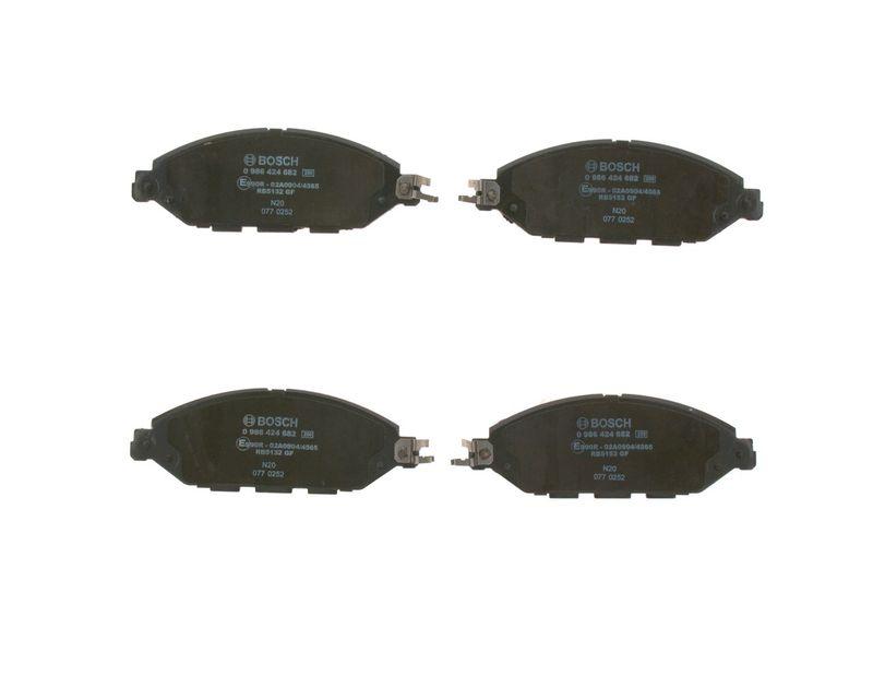 Kit de plaquettes de frein, frein à disque BOSCH 0986424682