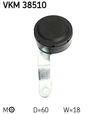 Tendeur de courroie, courroie trapézoïdale à nervures SKF VKM 38510