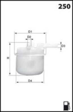Filtre à carburant MECAFILTER ELE3538