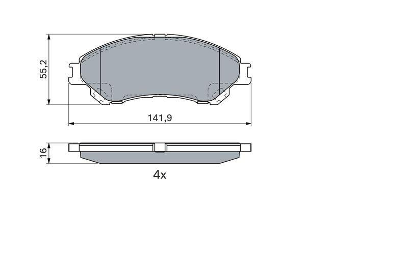 Kit de plaquettes de frein, frein à disque BOSCH 0 986 494 936