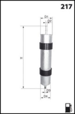 Filtre à carburant MECAFILTER ELE6129