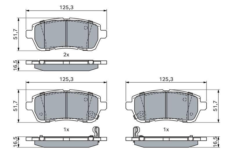 Kit de plaquettes de frein, frein à disque BOSCH 0 986 494 904