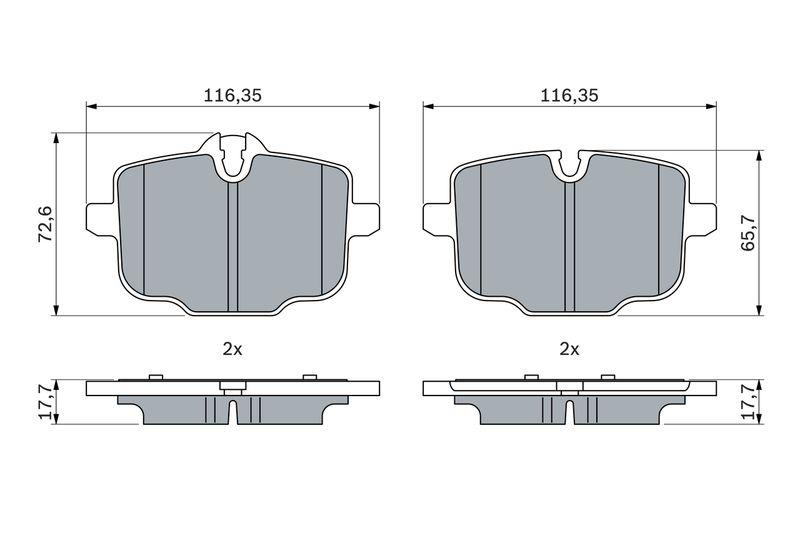 Kit de plaquettes de frein, frein à disque BOSCH 0 986 424 922