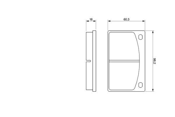 Kit de plaquettes de frein, frein à disque BOSCH 0 986 462 001