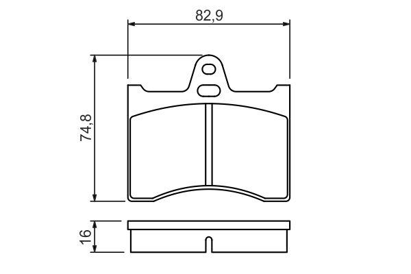 Kit de plaquettes de frein, frein à disque BOSCH 0 986 463 890
