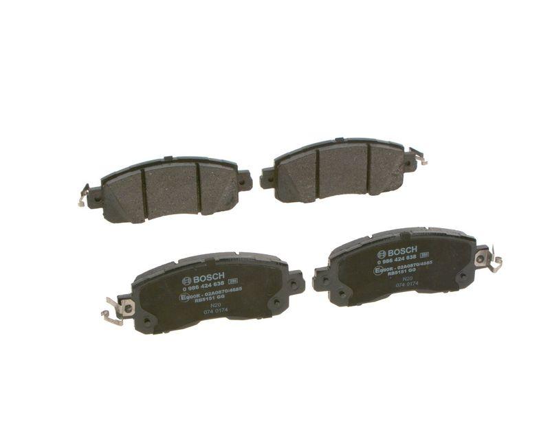 Kit de plaquettes de frein, frein à disque BOSCH 0 986 424 638