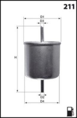 Filtre à carburant MECAFILTER ELE6044