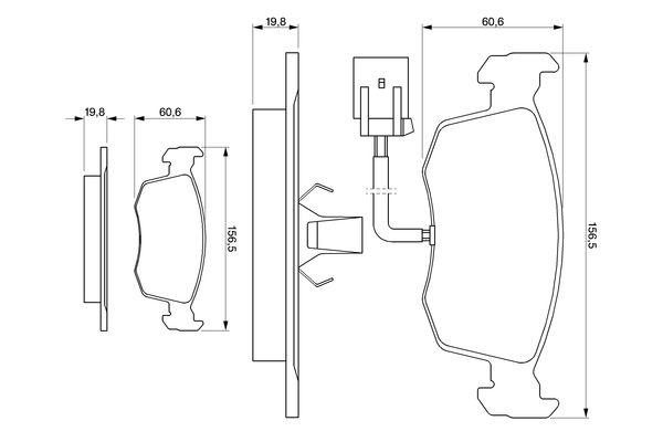 Kit de plaquettes de frein, frein à disque BOSCH 0 986 424 352