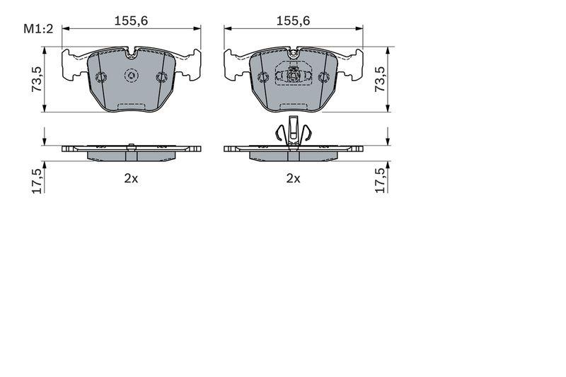 Kit de plaquettes de frein, frein à disque BOSCH 0 986 494 918
