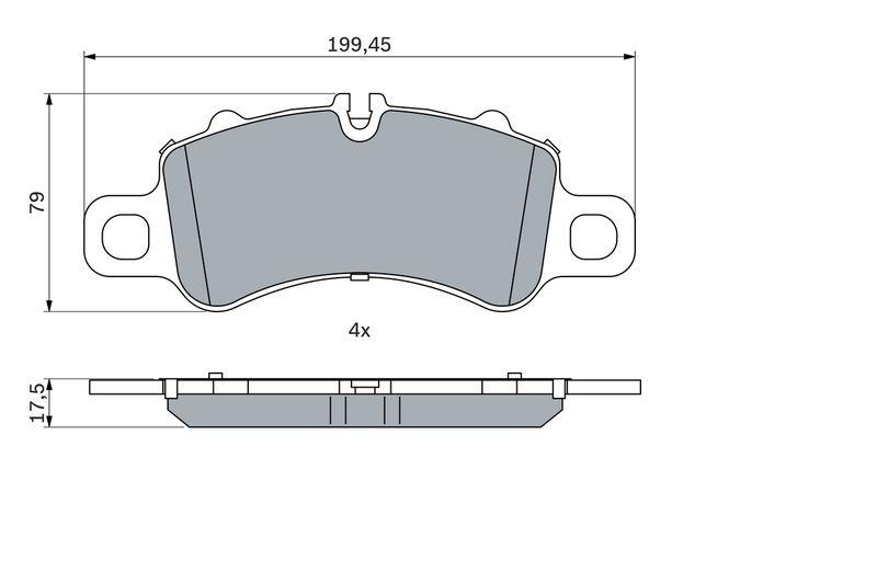 Kit de plaquettes de frein, frein à disque BOSCH 0986424847