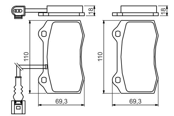 Kit de plaquettes de frein, frein à disque BOSCH 0 986 494 367