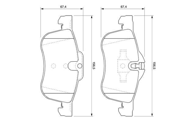 Kit de plaquettes de frein, frein à disque BOSCH 0986424758
