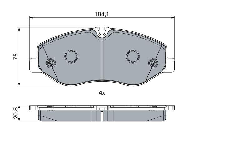 Kit de plaquettes de frein, frein à disque BOSCH 0 986 494 914