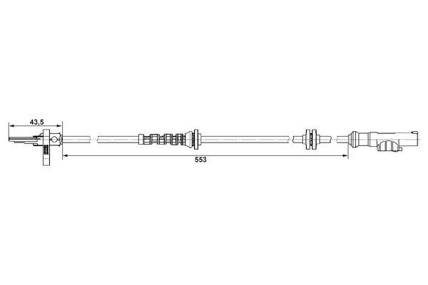 Capteur, vitesse de roue BOSCH 0 265 007 896