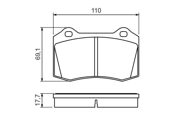 Kit de plaquettes de frein, frein à disque BOSCH 0 986 494 486