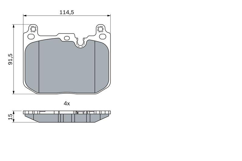 Kit de plaquettes de frein, frein à disque BOSCH 0 986 424 331