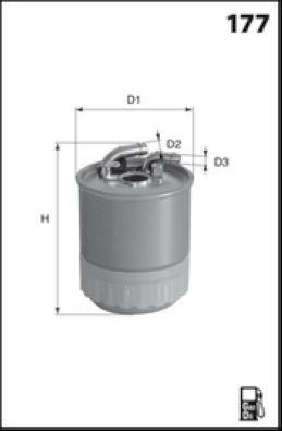Filtre à carburant MECAFILTER ELG5433