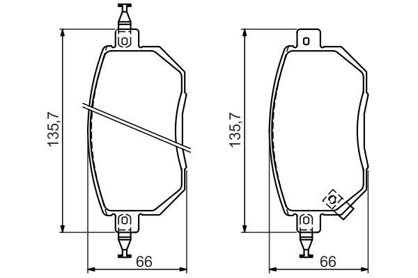 Kit de plaquettes de frein, frein à disque BOSCH 0 986 494 366