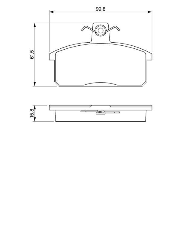 Kit de plaquettes de frein, frein à disque BOSCH 0986424274