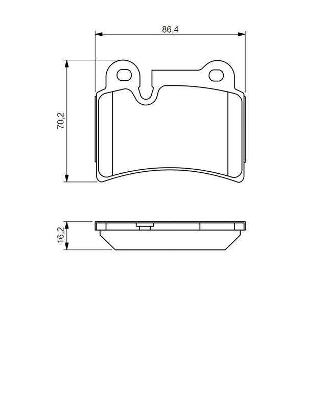 Kit de plaquettes de frein, frein à disque BOSCH 0986494210