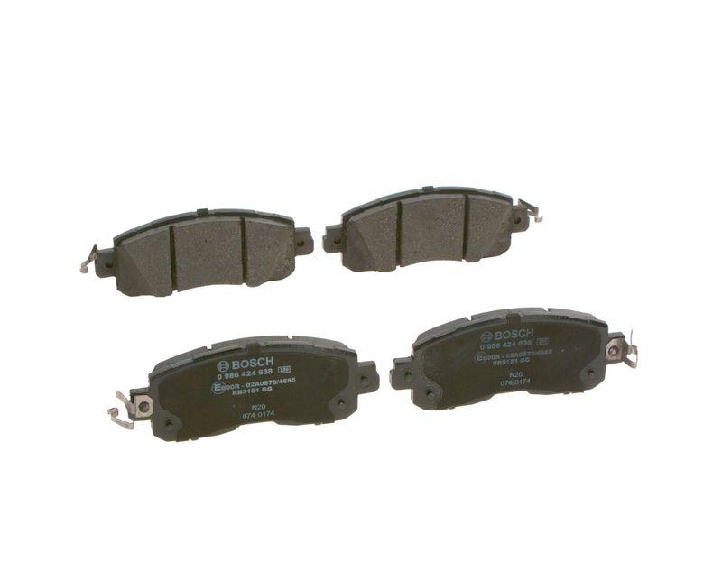 Kit de plaquettes de frein, frein à disque BOSCH 0 986 424 638