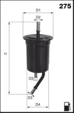 Filtre à carburant MECAFILTER ELE6068