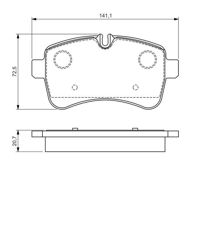 Kit de plaquettes de frein, frein à disque BOSCH 0986494460