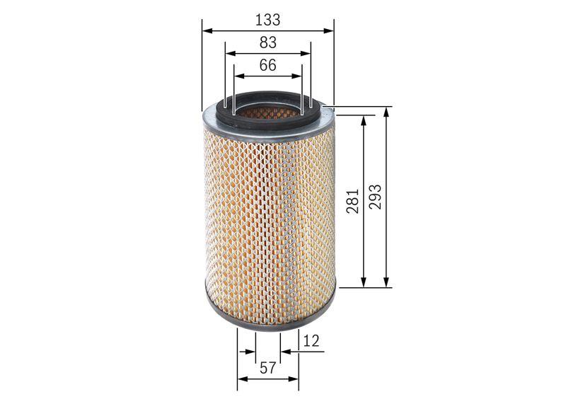 Filtre à air BOSCH F 026 400 186