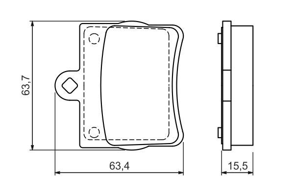 Kit de plaquettes de frein, frein à disque BOSCH 0 986 494 017