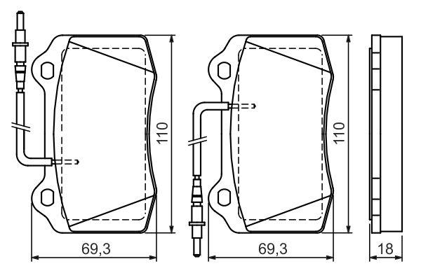 Kit de plaquettes de frein, frein à disque BOSCH 0986424658