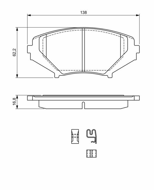 Kit de plaquettes de frein, frein à disque BOSCH 0986494220
