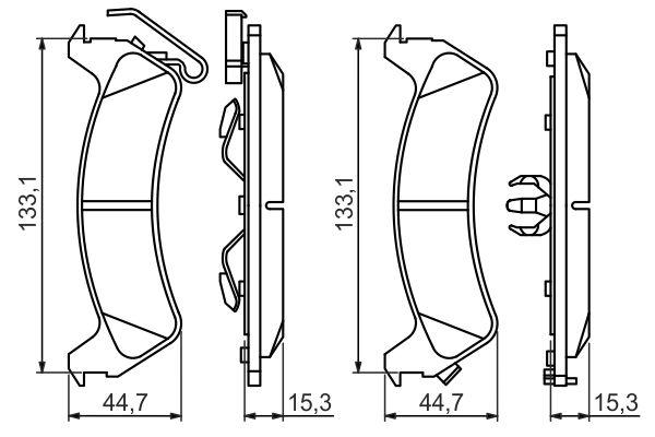 Kit de plaquettes de frein, frein à disque BOSCH 0 986 494 348