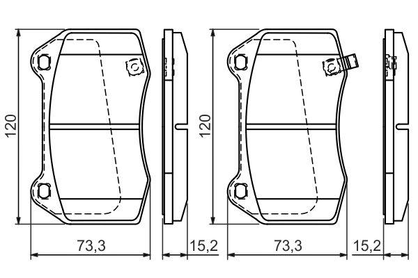 Kit de plaquettes de frein, frein à disque BOSCH 0 986 494 310