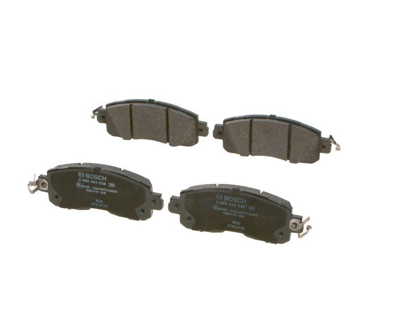Kit de plaquettes de frein, frein à disque BOSCH 0 986 424 638