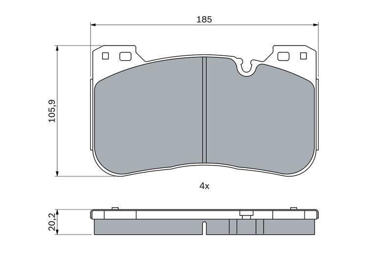 Kit de plaquettes de frein, frein à disque BOSCH 0 986 424 921