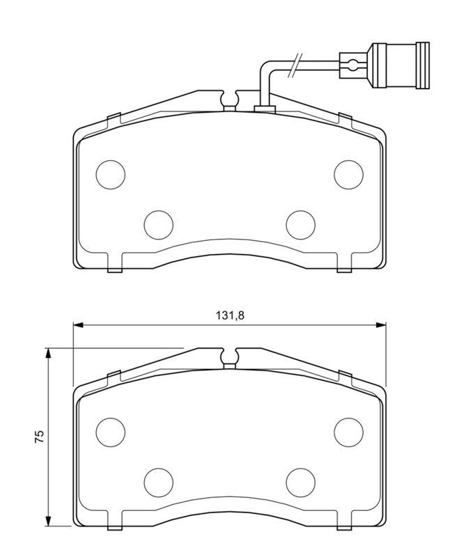 Kit de plaquettes de frein, frein à disque BOSCH 0986424664