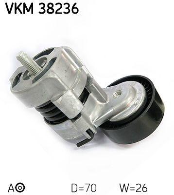 Tendeur de courroie, courroie trapézoïdale à nervures SKF VKM 38236