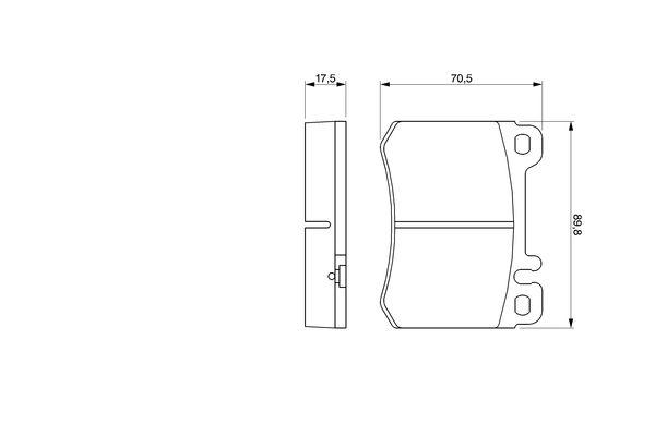 Kit de plaquettes de frein, frein à disque BOSCH 0 986 460 959