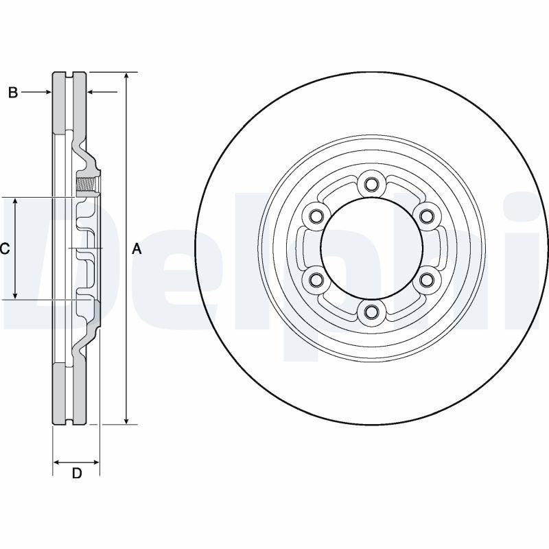 Disque de frein DELPHI BG4697C