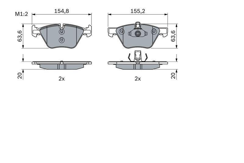 Kit de plaquettes de frein, frein à disque BOSCH 0 986 494 958