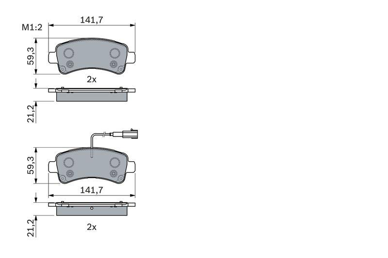 Kit de plaquettes de frein, frein à disque BOSCH 0 986 494 765