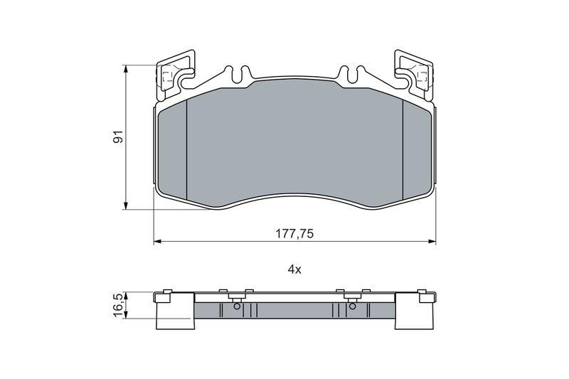 Kit de plaquettes de frein, frein à disque BOSCH 0 986 460 024