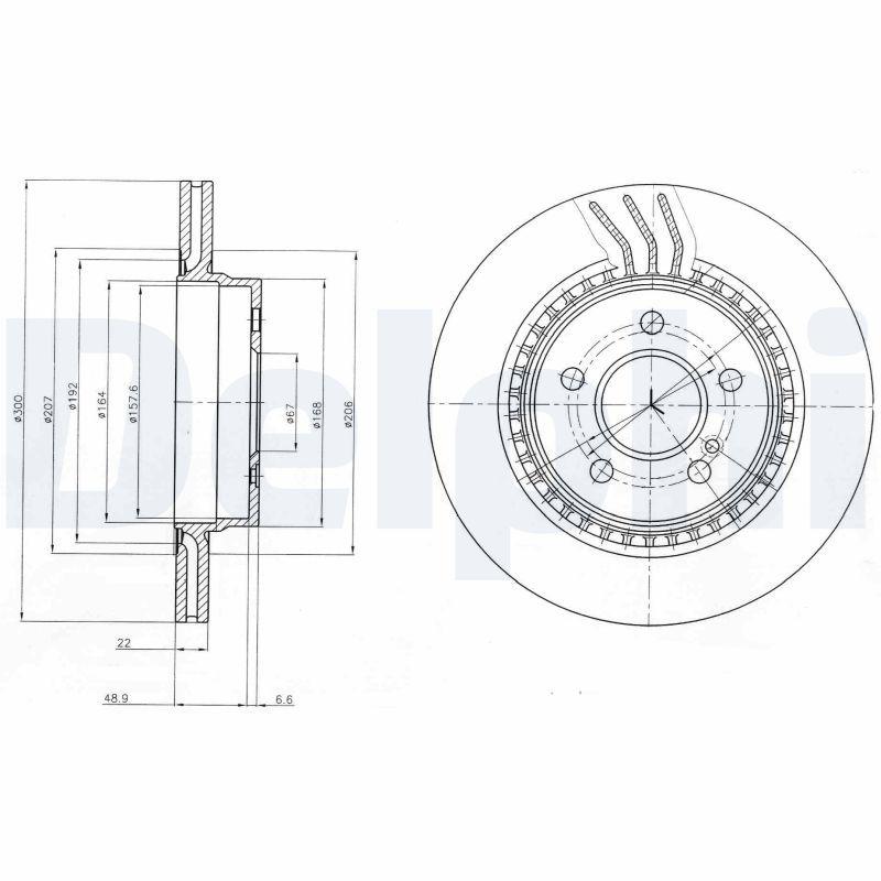 Disque de frein DELPHI BG4226C